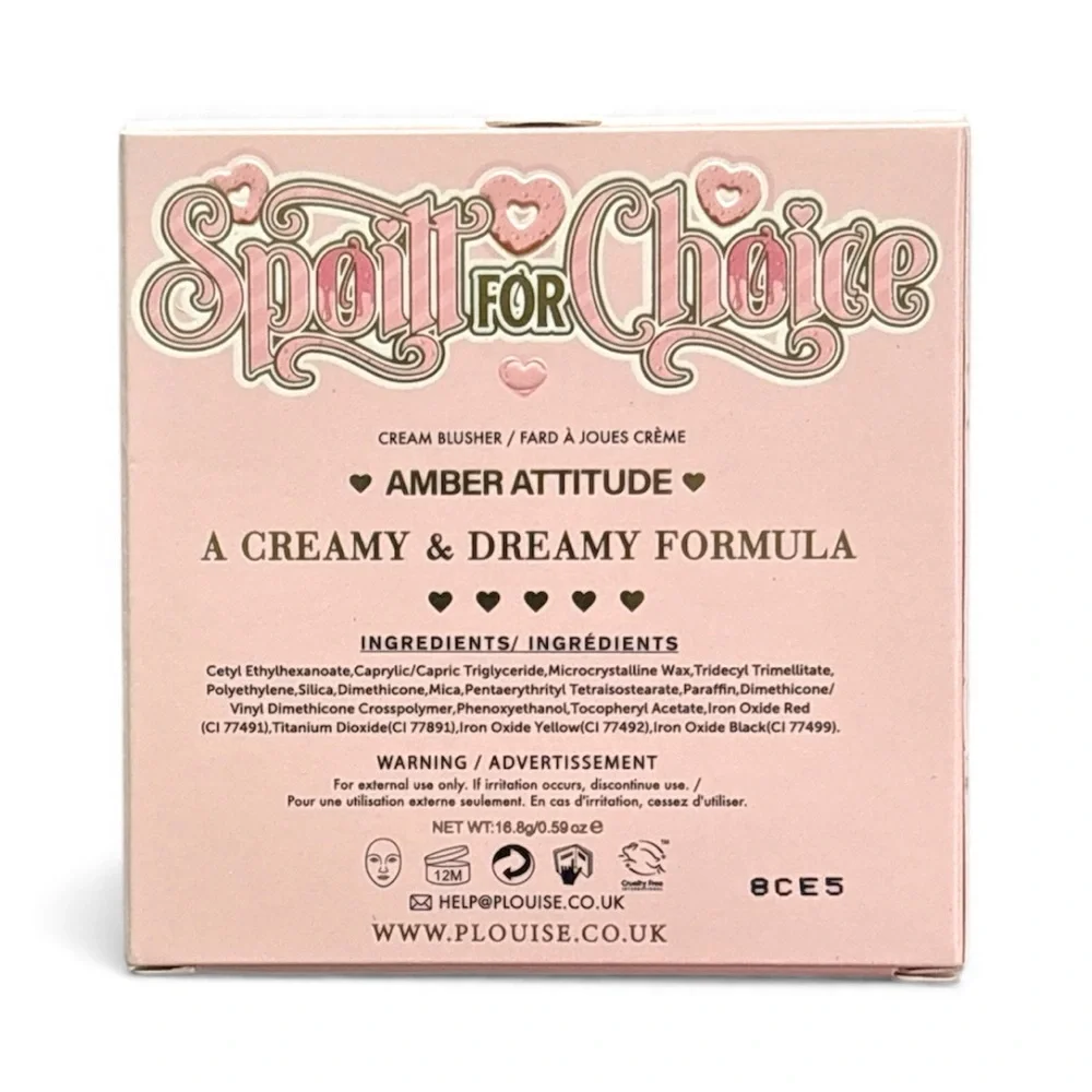 P. Louise Spoilt For Choice Cream Blush, Amber Attitude - Long-wear, Creamy NIB